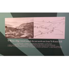 Photograph of the Te Wairoa Village interpretive panel