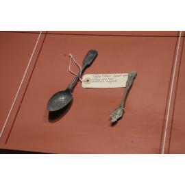 Photograph of cutlery items excavated from the Te Wairoa Village