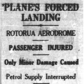 October plane events in Rotorua's past
