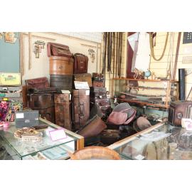 Photograph of leather bags and suitcases