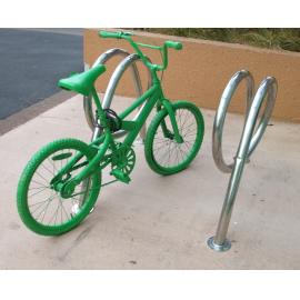 Photograph of old painted bicycles parked in the CBD