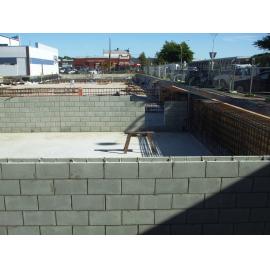 Photograph showing foundations for the new Rotorua Police Station