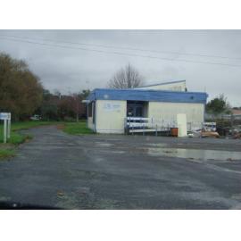 Photograph showing demolished area of the old hospital wards of QE