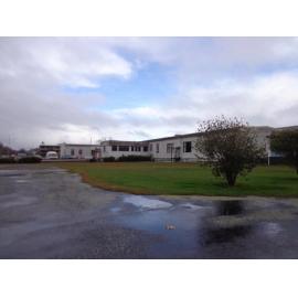 Photograph showing demolished area of the old hospital wards of QE
