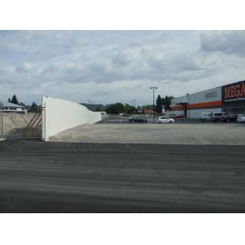 Photograph showing the new Mitre 10 Mega opposite what was Grey's Funeral Home