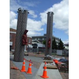 Photograph showing the former City Focus area being remodelled, becomes Te Manawa 