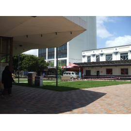 Photograph showing the former City Focus area being remodelled, becomes Te Manawa 
