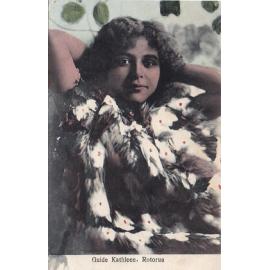 Postcard titled "Guide Kathleen, Rotorua"