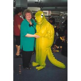 Photograph of Fletcher Tuatara with his designer and maker